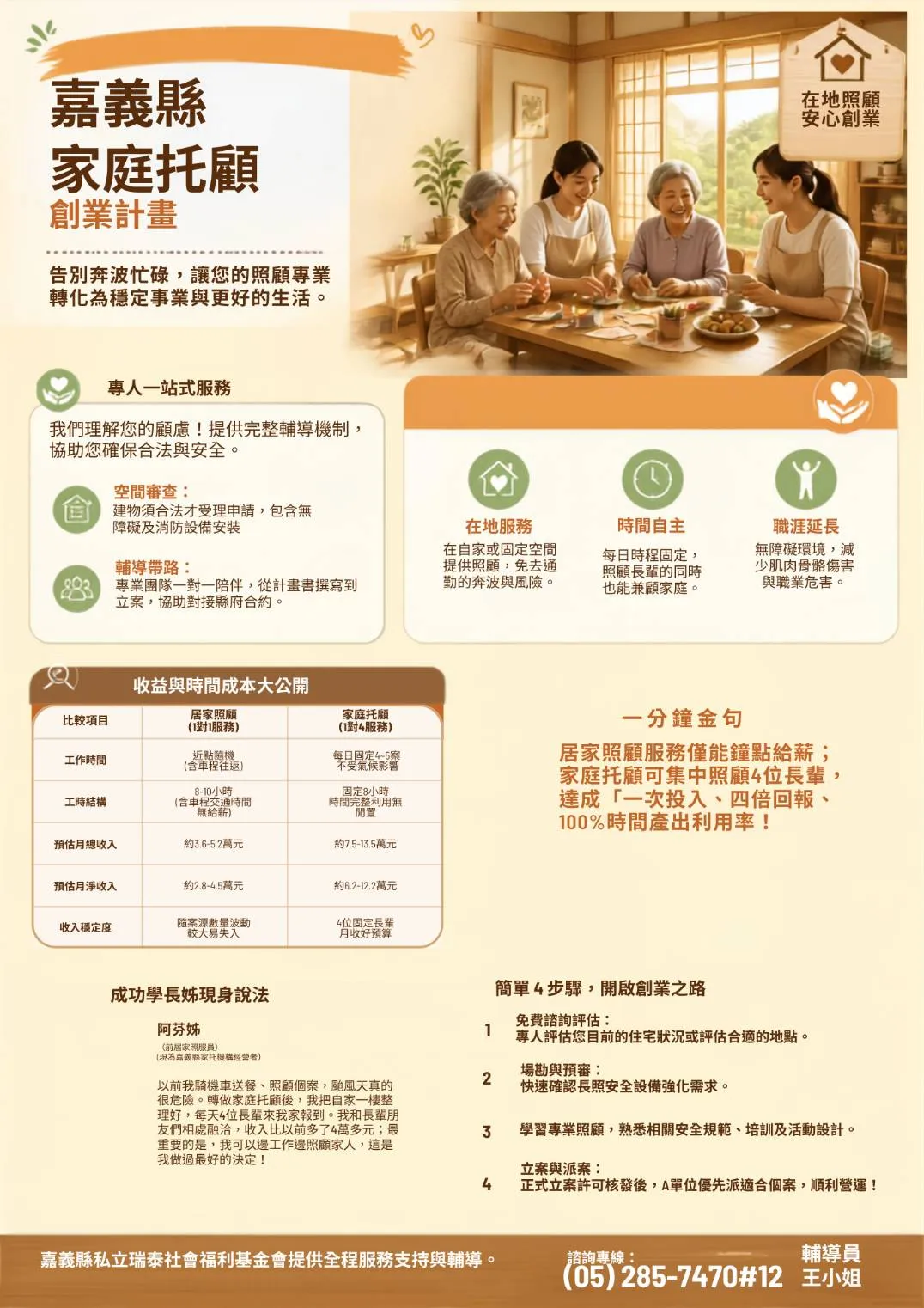 嘉義縣家庭托顧創業計畫文宣